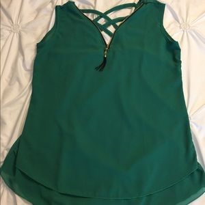 Pretty emerald green tank! Never worn!
